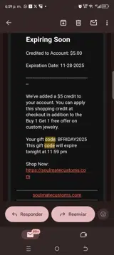 Soulmate Customs coupon verification screenshot