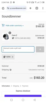 10TH coupon verification screenshot
