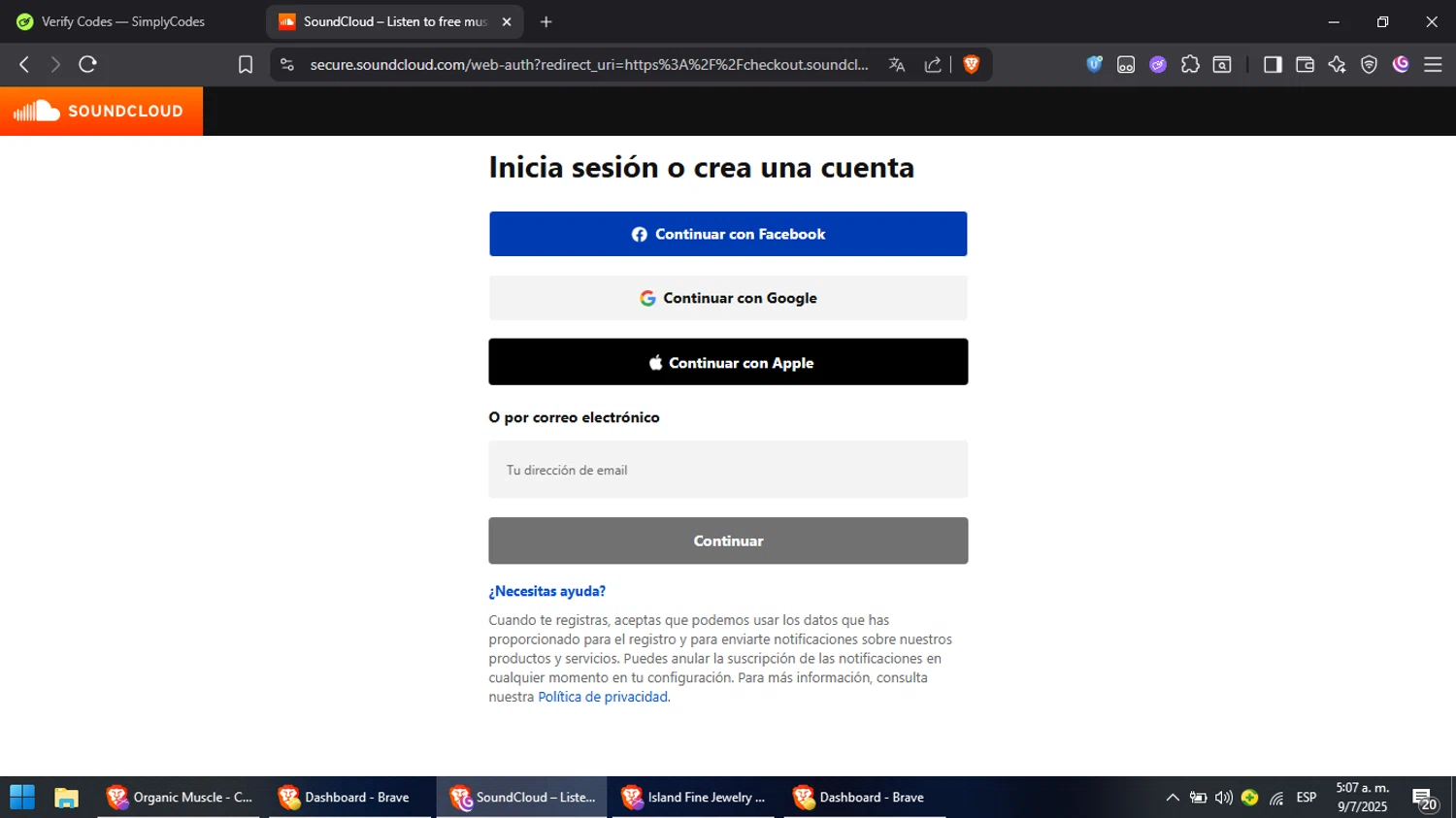 SoundCloud promo code screenshot showing code Varze applied at SoundCloud checkout page. Uploaded by SimplyCodes community member RebateCaptain6440 on Jul 9, 2025