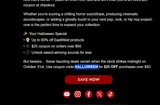 HALLOWEEN coupon verification screenshot