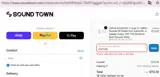 Sound Town Inc. coupon verification screenshot