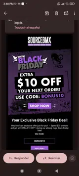 BONUS10 coupon verification screenshot