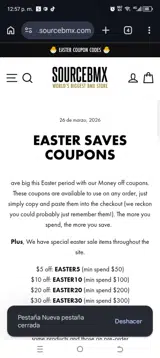 Easter5 coupon verification screenshot