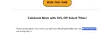 MOTHERSDAY30 coupon verification screenshot