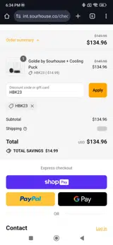 Sourhouse coupon verification screenshot