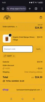 South 40 Snacks coupon verification screenshot