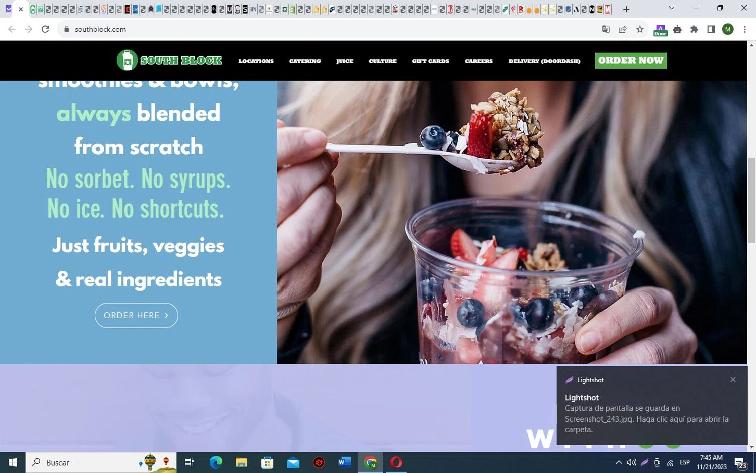 South Block Juice Co. checkout page showing South Block Juice Co. promo code box | Screenshot taken by SimplyCodes community member on Nov 21, 2023
