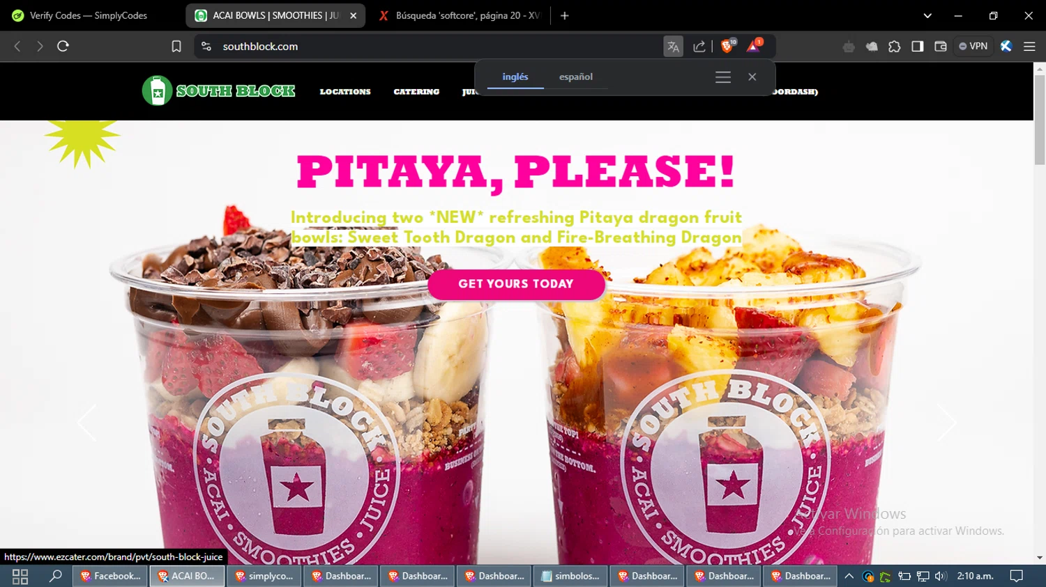 South Block Juice Co. checkout page showing South Block Juice Co. promo code box | Screenshot taken by SimplyCodes community member on Aug 12, 2024