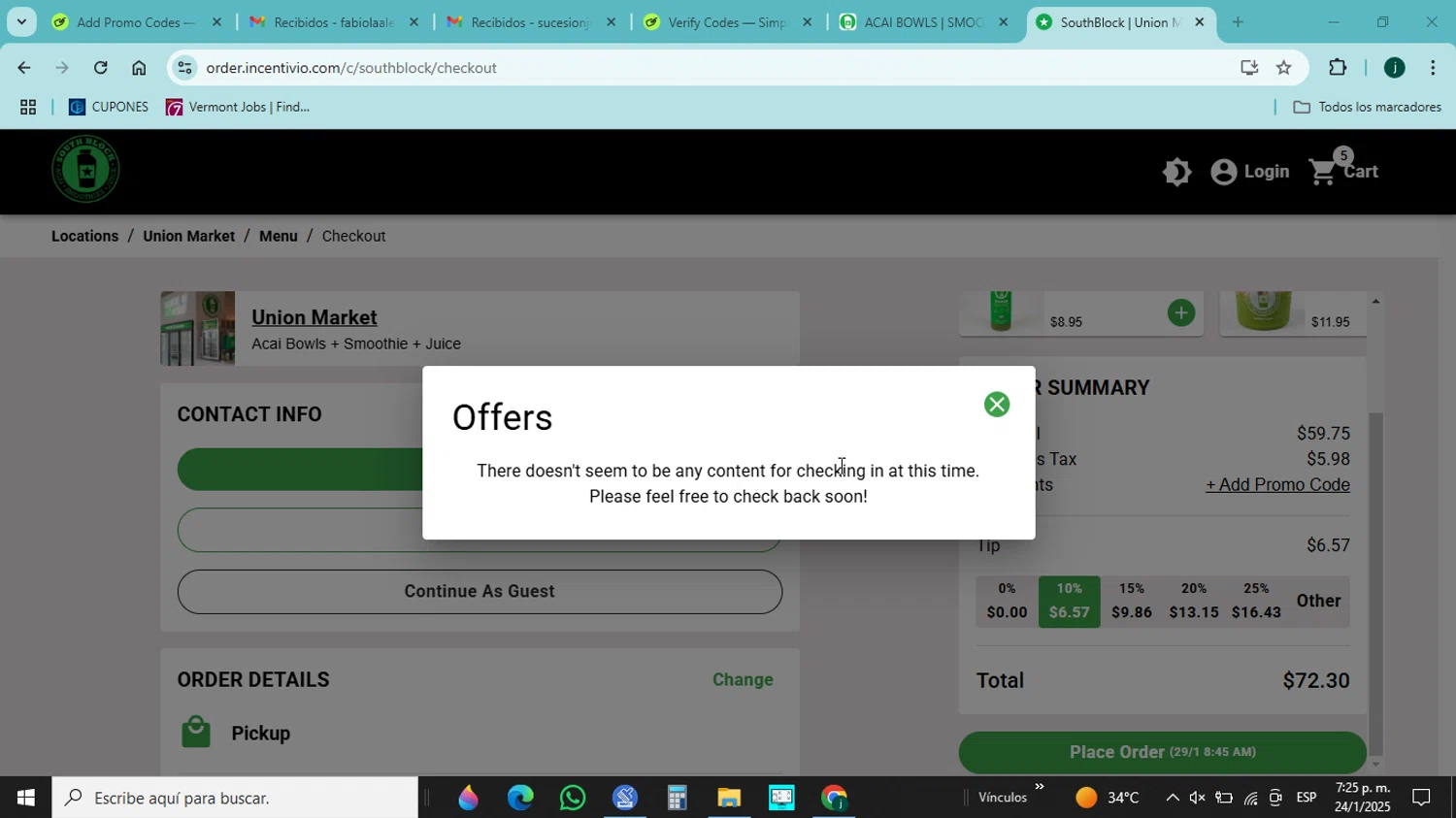 South Block Juice Co. promo code screenshot showing code PBLOVE applied at South Block Juice Co. checkout page. Uploaded by SimplyCodes community member jorgejavierherrera on Jan 24, 2025