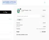 Southern Attitude USA coupon verification screenshot
