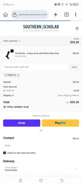 FIRST10 coupon verification screenshot