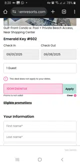 10OFF2WINTER coupon verification screenshot