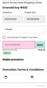 10OFF2WINTER coupon verification screenshot