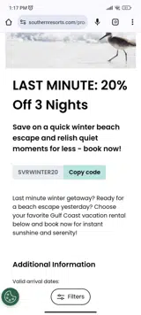SVRWINTER20 coupon verification screenshot