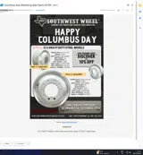 Southwest Wheel coupon verification screenshot