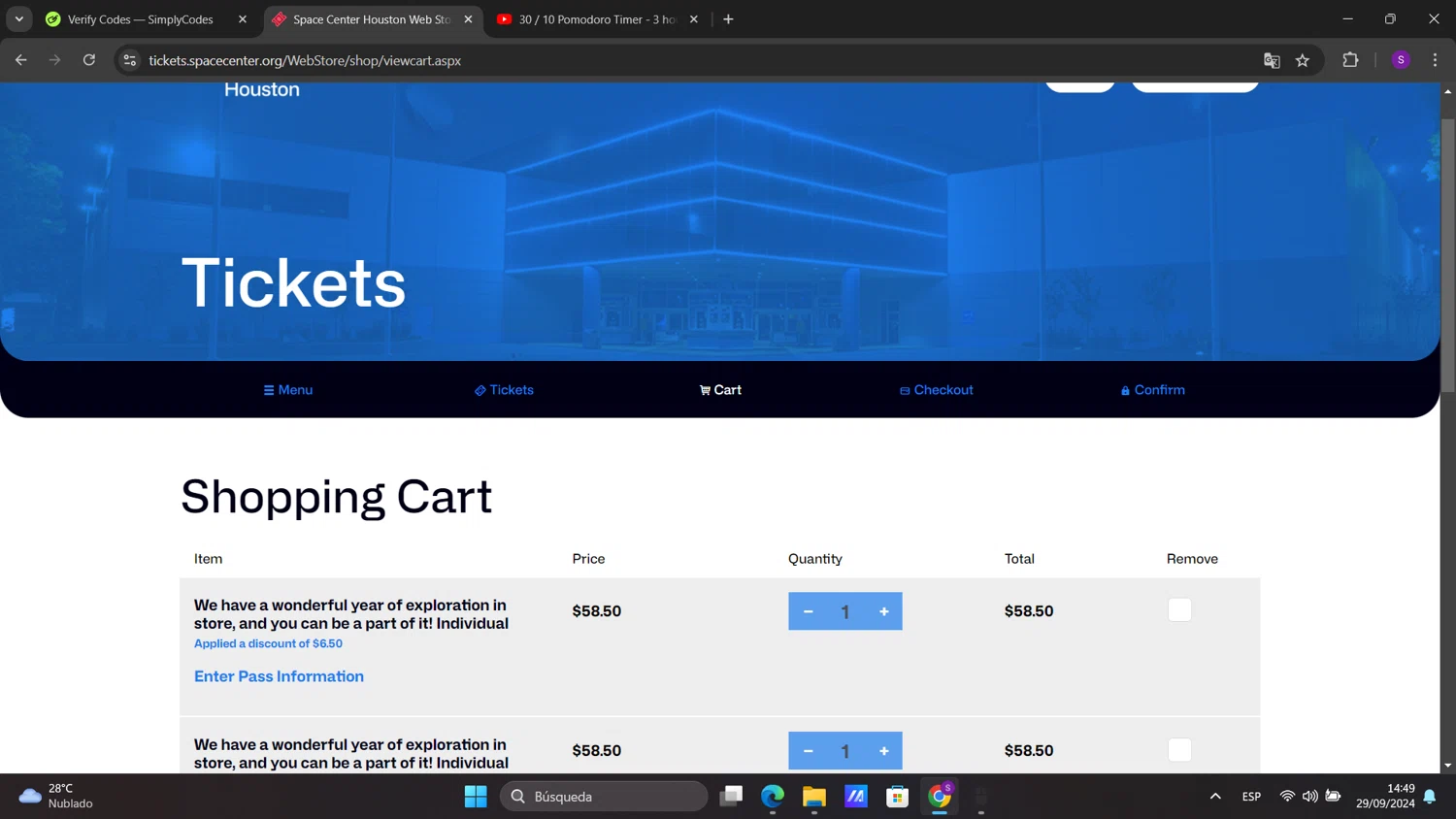 how to use Space Center Houston coupons