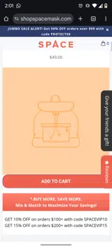 PROTECT50 coupon verification screenshot