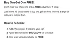BOGOADV1 coupon verification screenshot
