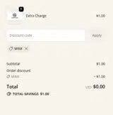 mimi coupon verification screenshot