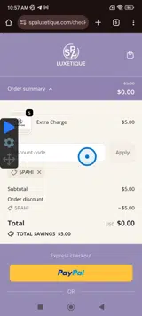 5PAHI coupon verification screenshot