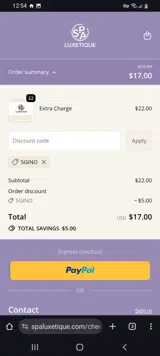 5GINO coupon verification screenshot