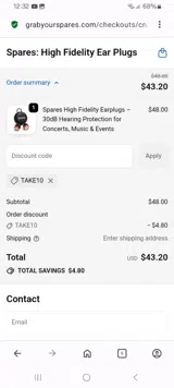 TAKE10 coupon verification screenshot