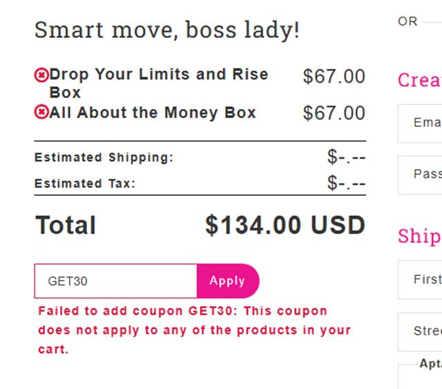 Sparkle Hustle Grow checkout page showing Sparkle Hustle Grow coupon code box | Screenshot taken by SimplyCodes community member on Jul 25, 2025