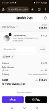 ERIK coupon verification screenshot