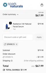 SPARK15 coupon verification screenshot
