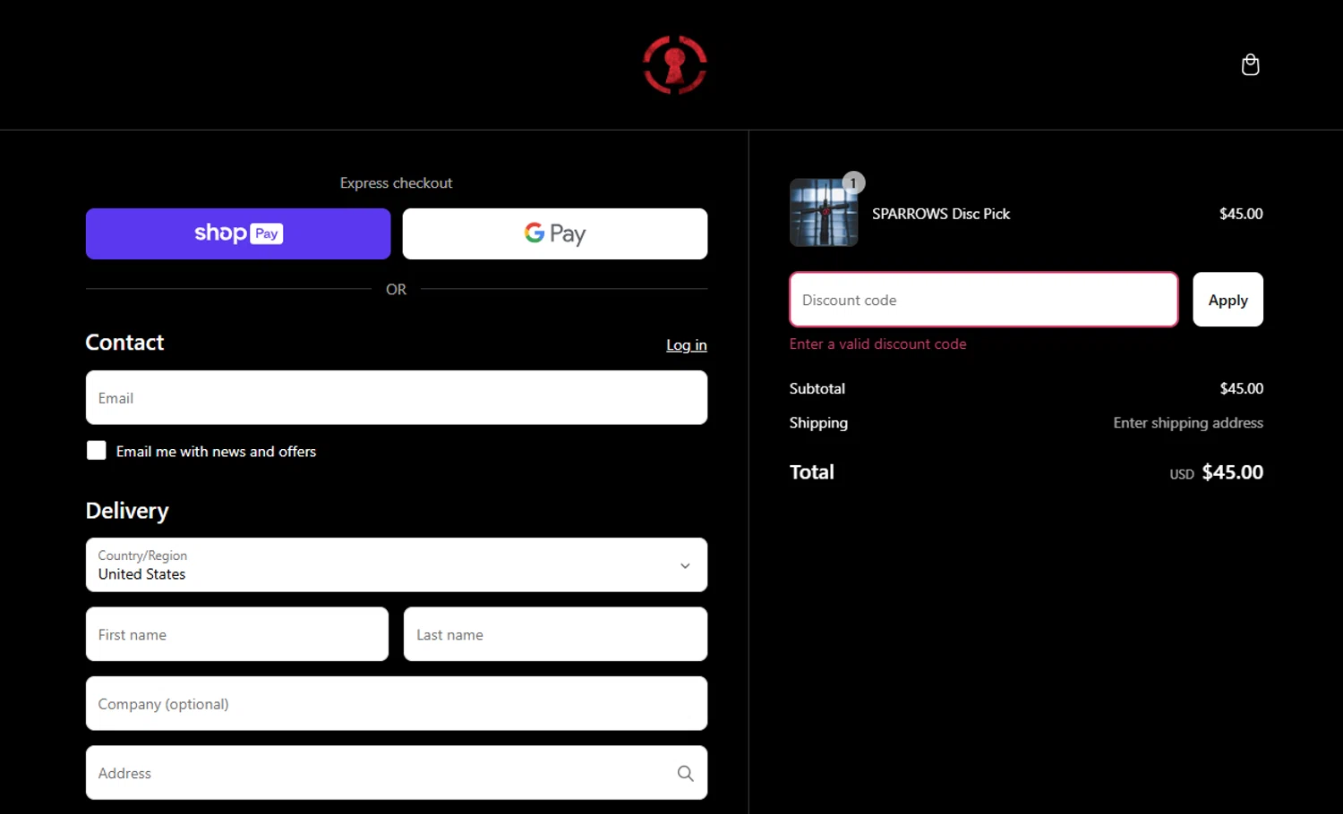 Sparrows Lock Picks discount code screenshot showing code SparrowsBFDeal applied at Sparrows Lock Picks checkout page. Uploaded by SimplyCodes community member DiscountEagle6247 on Mar 11, 2025