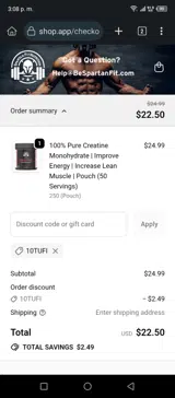 10TUFI coupon verification screenshot