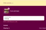 ZEVO10 coupon verification screenshot