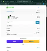 AT25 coupon verification screenshot