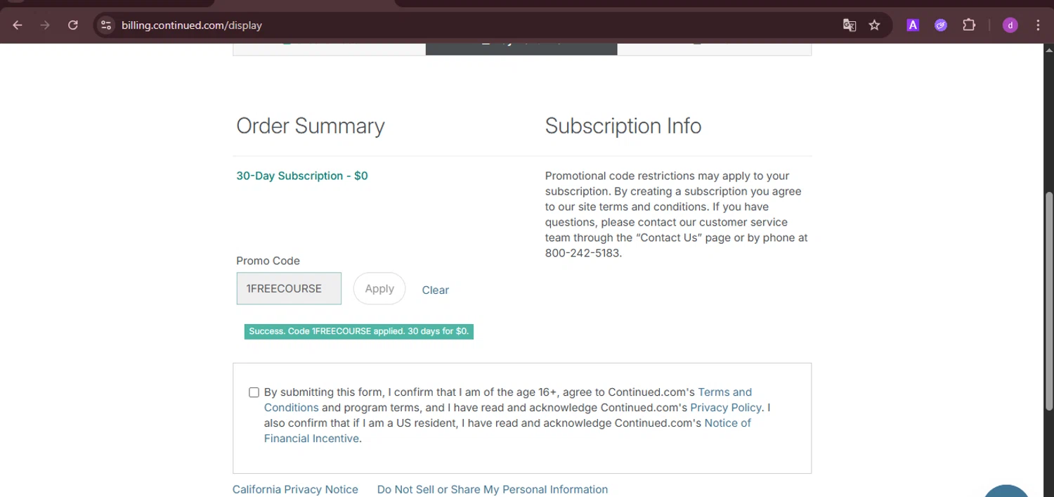 Speech Pathology checkout page showing Speech Pathology promo code box | Screenshot taken by SimplyCodes community member on Jan 28, 2026