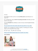 Speed Cleaning coupon verification screenshot