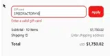 Speed Factory Racing coupon verification screenshot