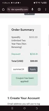 Summer24 coupon verification screenshot