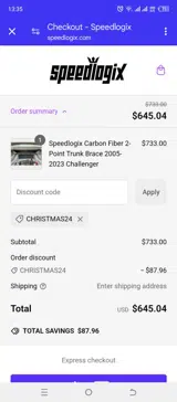 CHRISTMAS24 coupon verification screenshot