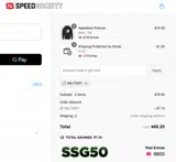 Speed Society coupon verification screenshot