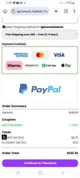 SPICYFIREWORKS coupon verification screenshot