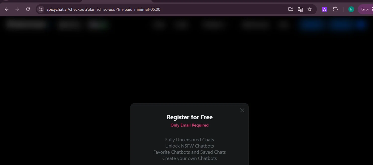 where to use Spicychat promo code box