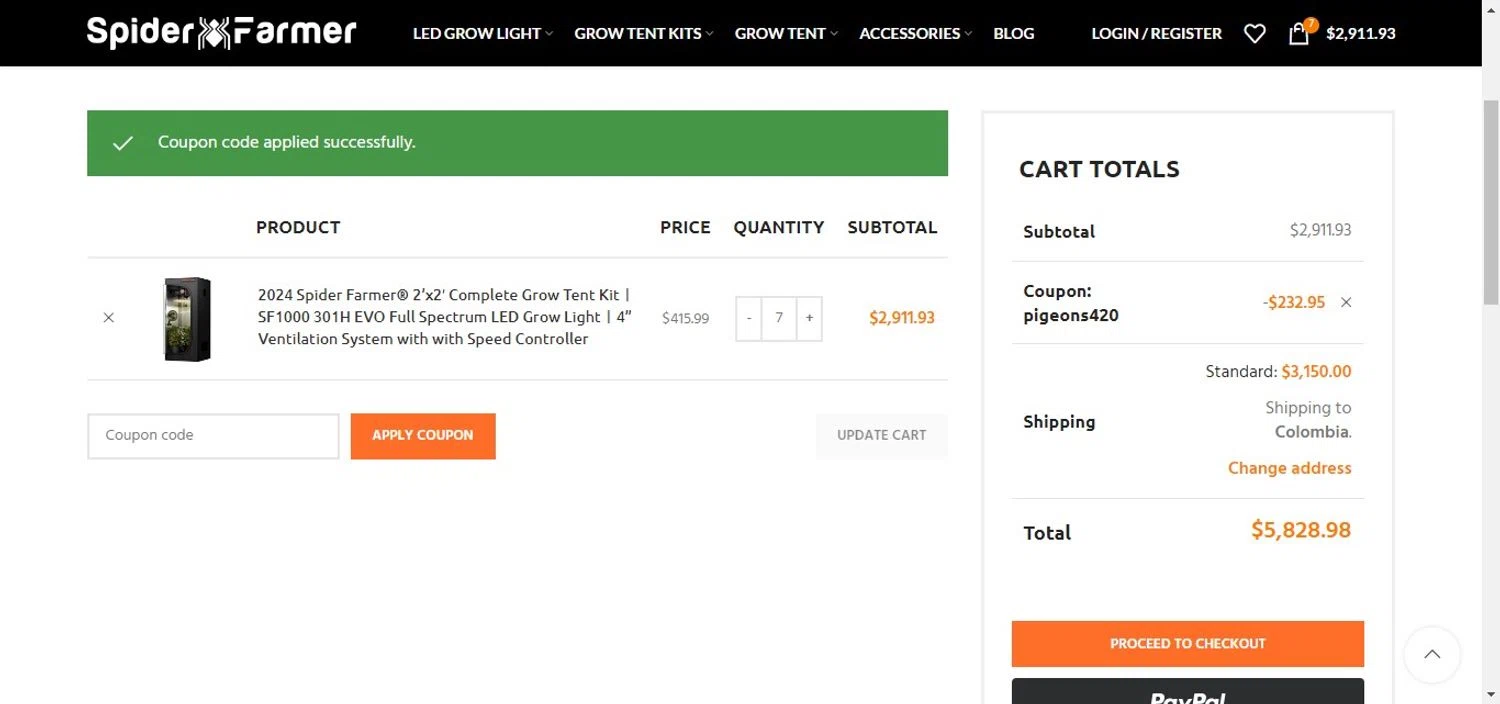 Spider Farmer Promo Codes 8 Off July 2024