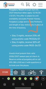 Spider Mountain coupon verification screenshot