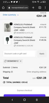 DESMOND12 coupon verification screenshot
