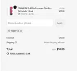 TERRY10 coupon verification screenshot