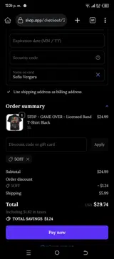 5OFF coupon verification screenshot