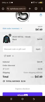 5OFF coupon verification screenshot