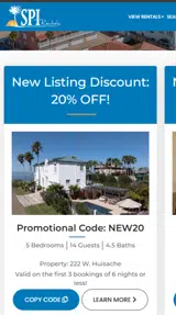 SPI Rentals coupon verification screenshot