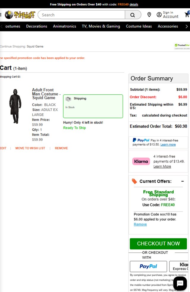 Spirit Halloween Promo Codes (6 Verified) 20 Off Mar 2025