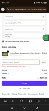 Bracelet25 coupon verification screenshot